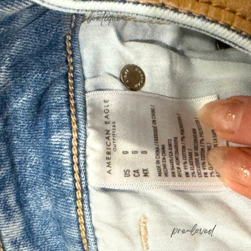 American Eagle Hi-Rise Shortie Denim Shorts - Picture 4 of 5